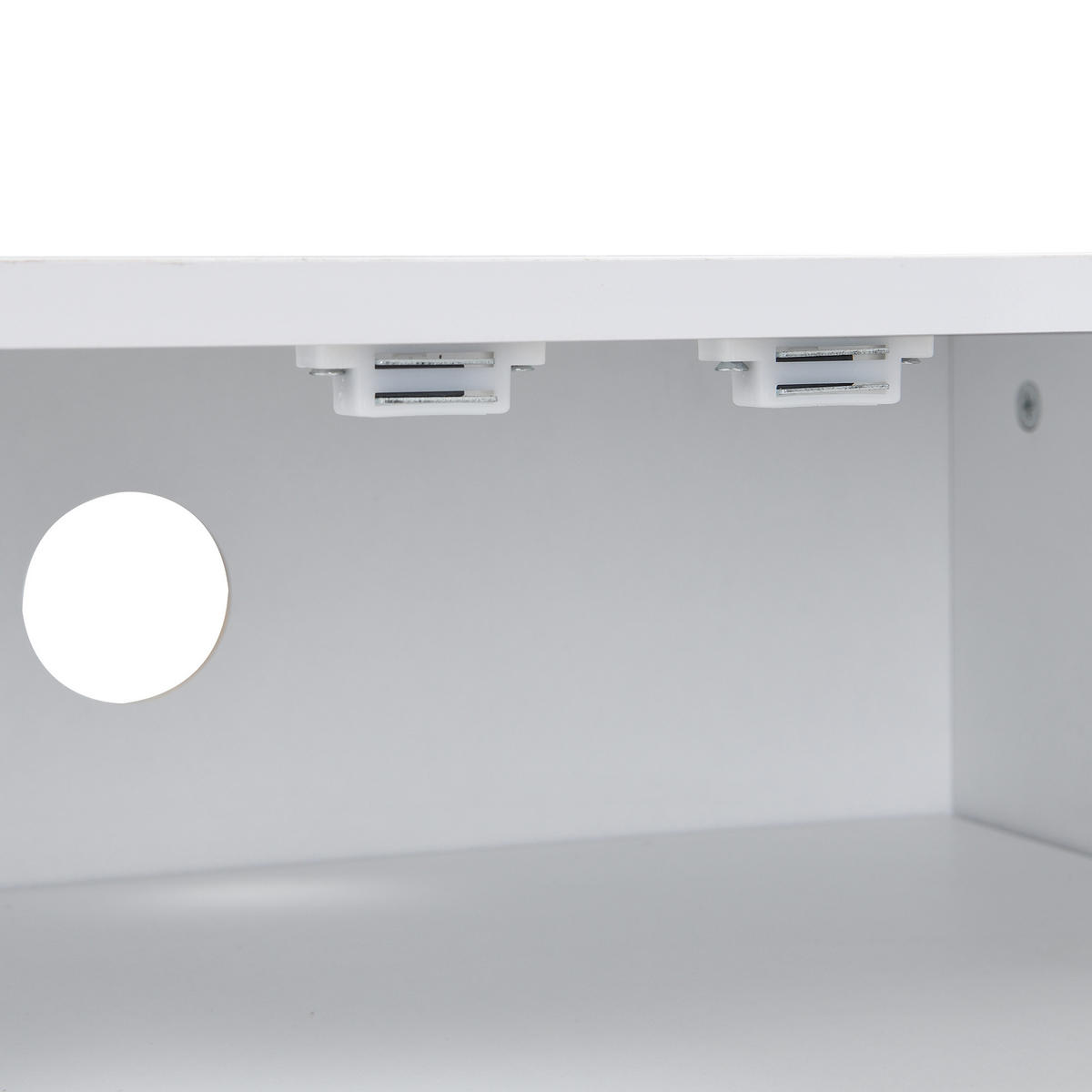 TV-STOLIK biely 170/40/53,5 cm - čierna, kov/kompozitné drevo (40/54/170cm) - Urban Meuble