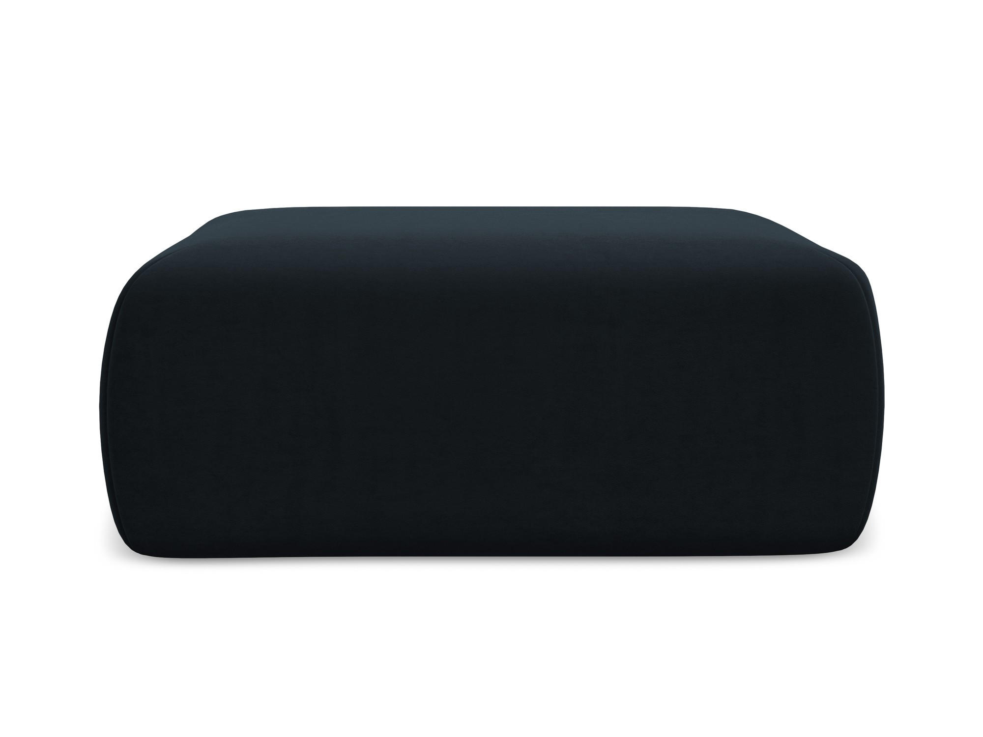 POUF Samt Stoff Blau - Blau/Schwarz, Kunststoff/Textil (102/40/62cm) - Makamii