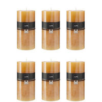 DUFTKERZE ZART - Gelb - XXL - 150 Std. - 6er set - Gelb, Paraffin (10/20cm) - J-Line