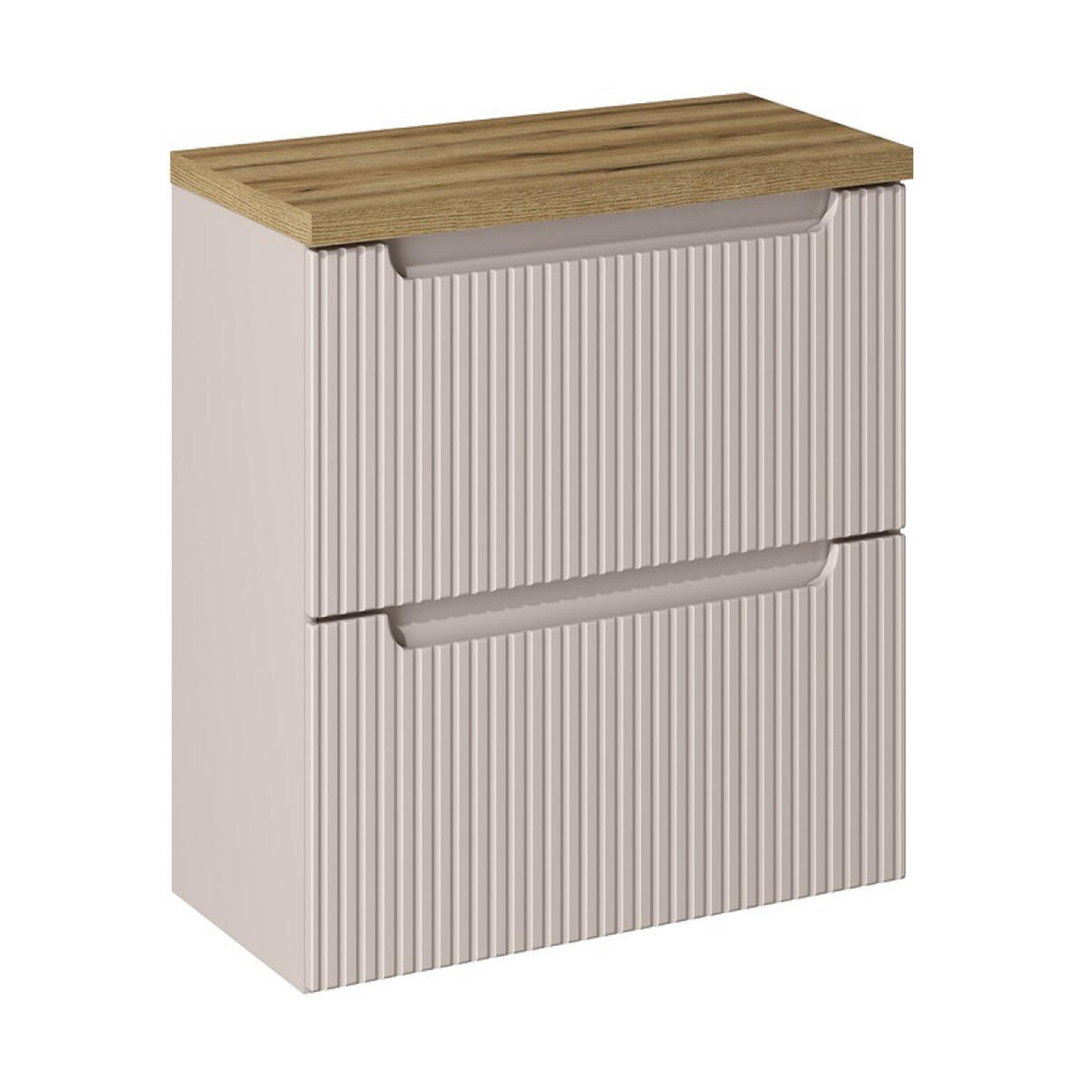 WASCHTISCHUNTERSCHRANK 80 cm 2 Teile Nova Cashmere N BM200 in Kaschmir Matt/ Evoke Eiche - Kaschmir/Eiche Artisan, Holz (80/57/40cm)