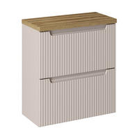 WASCHTISCHUNTERSCHRANK 80 cm 2 Teile Nova Cashmere N BM200 in Kaschmir Matt/ Evoke Eiche - Kaschmir/Eiche Artisan, Holz (80/57/40cm)