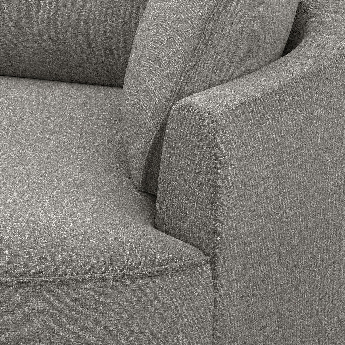 OTTOMANE - modular - Hellgrau/Schwarz, Kunststoff/Textil (126/82/154cm) - home24