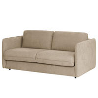 SCHLAFSOFA mit Matratze - Taupe/Schwarz, Kunststoff/Textil (194/86/104cm) - home24