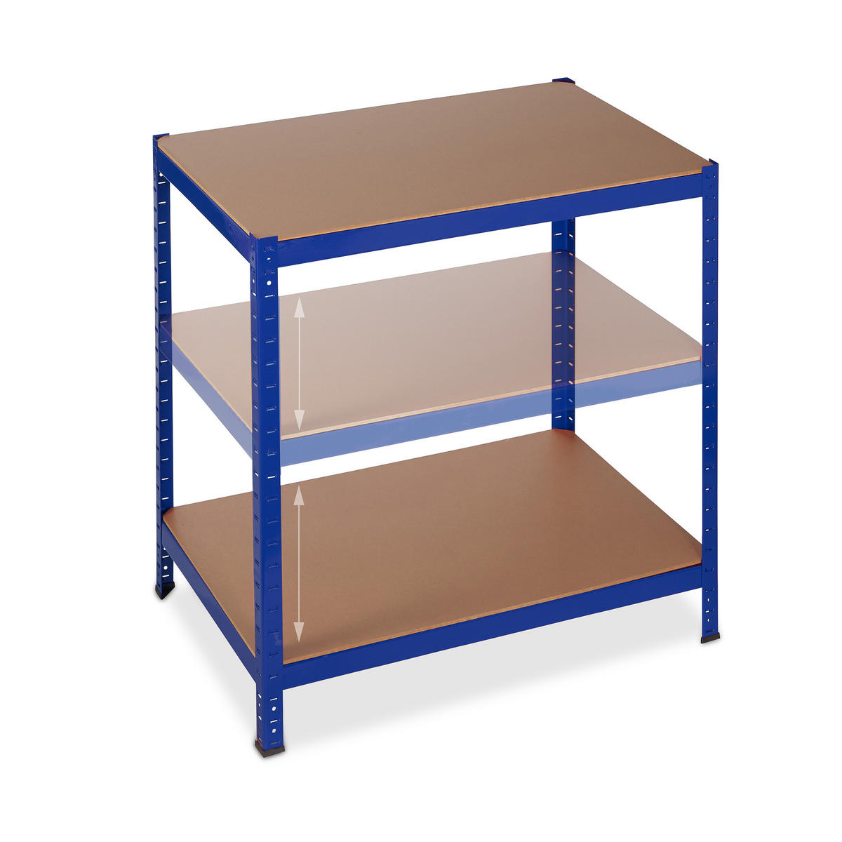 SCHWERLASTREGAL - Multicolor, Holzwerkstoff/Metall (90/180/60cm) - Relaxdays