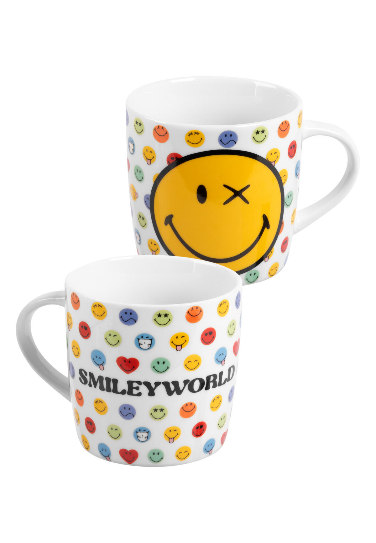 FRÜHSTÜCKSSET Smileyworld Mehrfarbig 3-teilig - Multicolor, Keramik (23.8/11.2/23.3cm) - United Labels