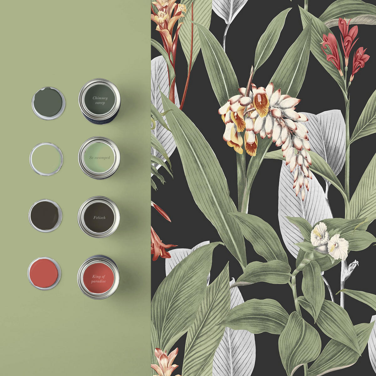 VLIESTAPETE Botanisch 1005x52 - Schwarz, Papier/Kunststoff (52/1cm) - Graham & Brown