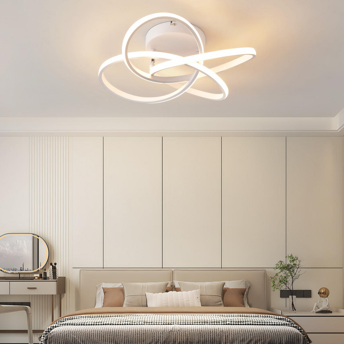 LED-DECKENLEUCHTE Timoa 45/42/16 cm - Weiß, Metall (45/42/16cm) - ZMH