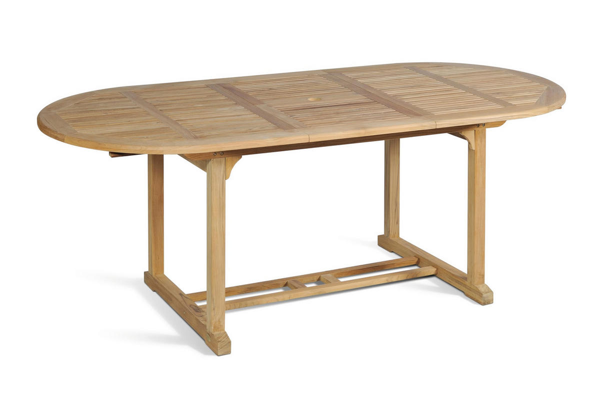 GARTEN-SITZGRUPPE Manuel 7-teilig Gartenmöbel-Set - Teakfarben, Holz - DELUKE