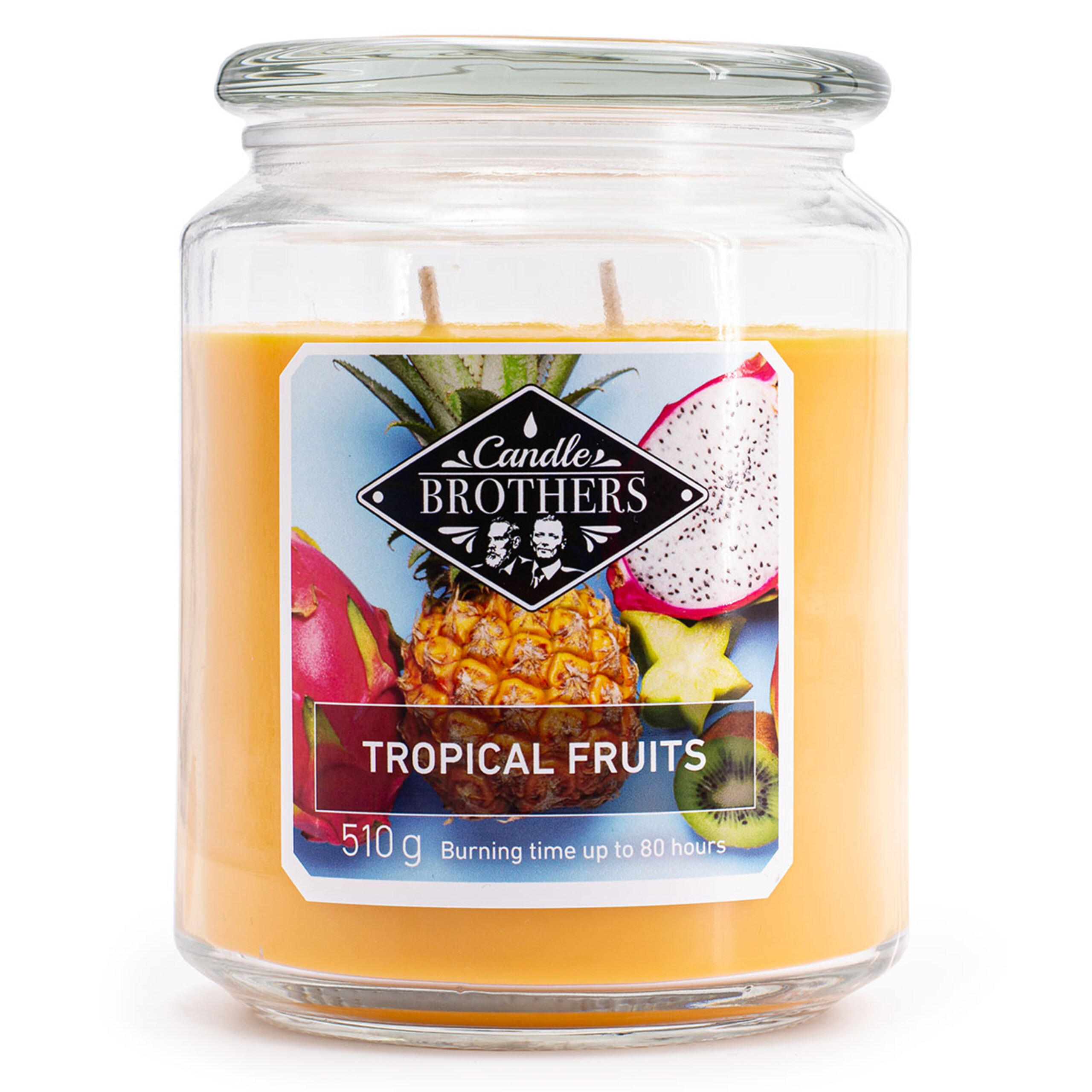 VONNÁ SVÍČKA Vícebarevná Tropical Fruits ve skle 100 h