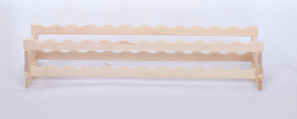 WEINREGAL VINOTECA FLEX PRO HxBxT 23x123x28cm 24 Flaschen auf 2 Ebenen Natur unbehandelt - Naturfarben, Holz (123/23/28cm) - PROREGAL
