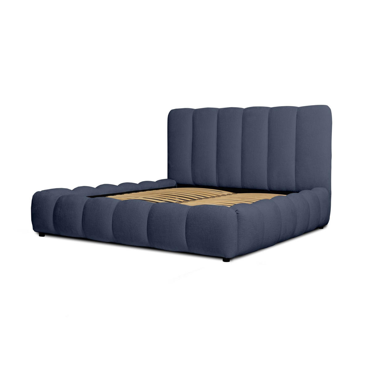 POLSTERBETT Heda Komplettset - Blau, Holzwerkstoff/Textil (140/200cm) - Fun Möbel