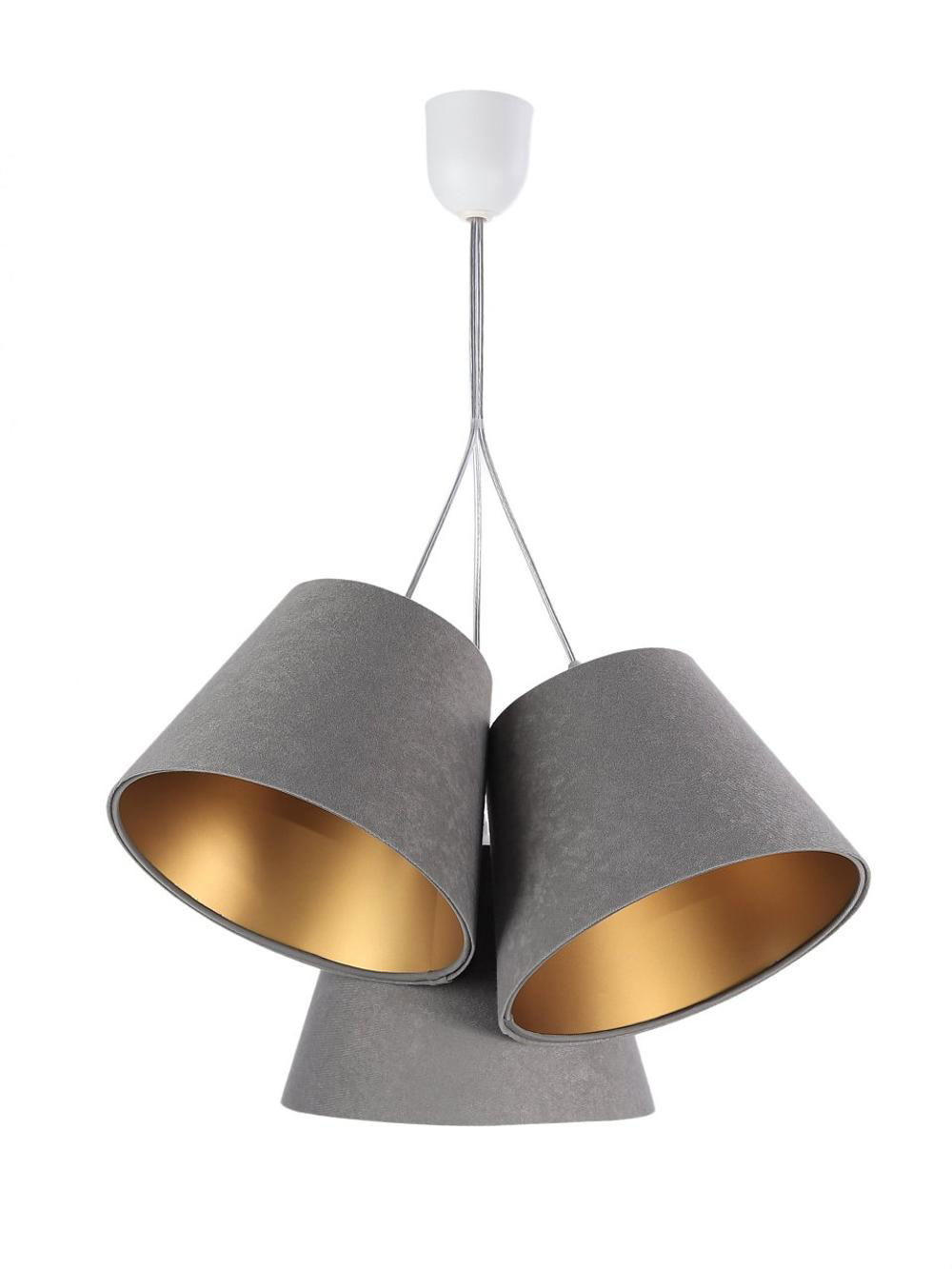 HÄNGELEUCHTE Grau 26/19 cm - Goldfarben, Kunststoff (26/0.8/19cm) - ONZENO
