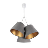 HÄNGELEUCHTE Grau 26/19 cm - Goldfarben, Kunststoff (26/0.8/19cm) - ONZENO
