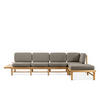 LOUNGESOFA ATREDA rechts - Grau, Holz/Textil (315/80/150cm) - KONSIMO®