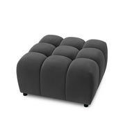 HOCKER, Modulhocker Bolla, stoff Bluvel, Aschgrau - Grau, Holz (96/42/96cm) - Kaiser Möbel