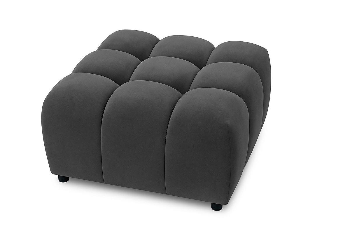 HOCKER, Modulhocker Bolla, stoff Bluvel, Aschgrau - Grau, Holz (96/42/96cm) - Kaiser Möbel