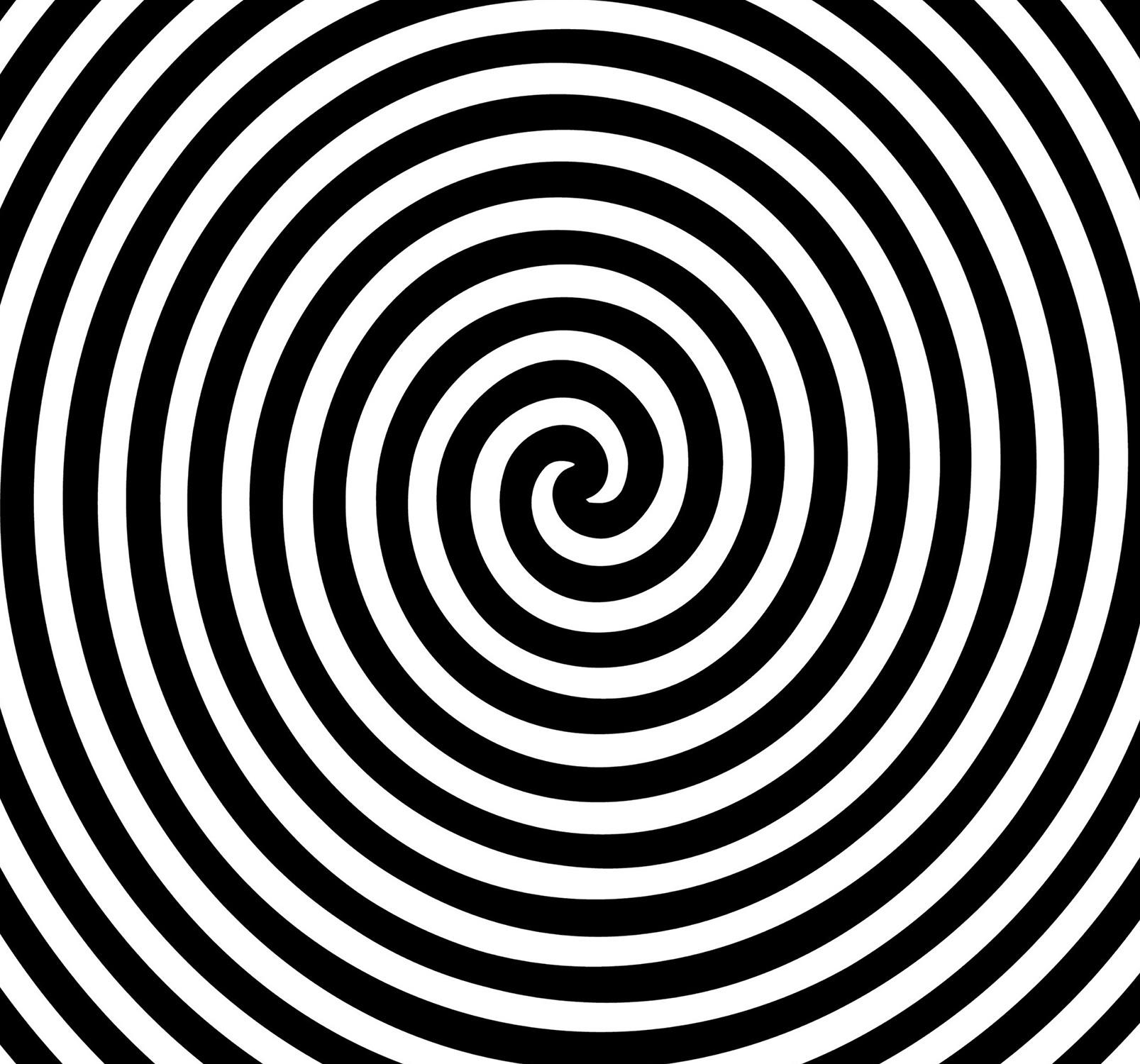 VERDUNKELUNGSROLLO 150x140 cm Hypnotisierender Kreis - Schwarz, Textil (150/140cm) - TULUP