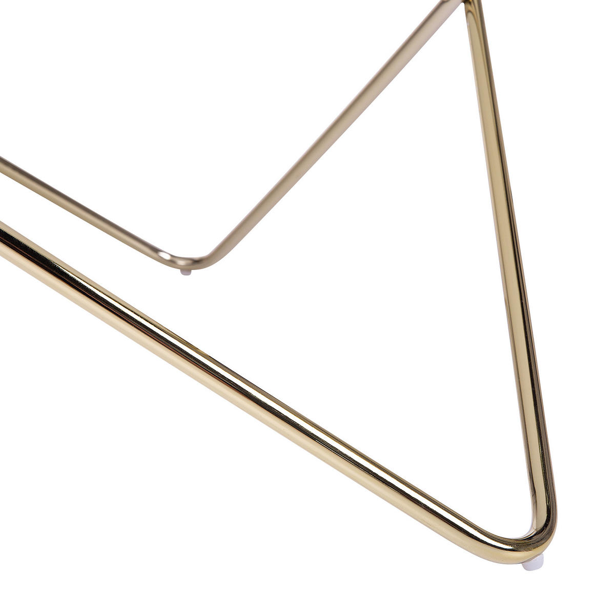 COUCHTISCH weiß/gold 80 cm MERIDIAN Meridian - Goldfarben/Weiß, Glas (80/80/40cm) - Beliani