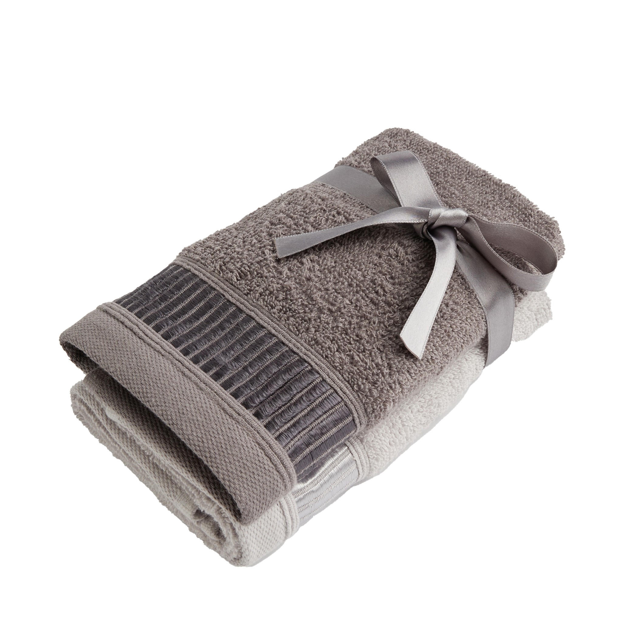GÄSTETUCH-SET Alicanty - Dunkelgrau, Textil (30/50cm) - home&you