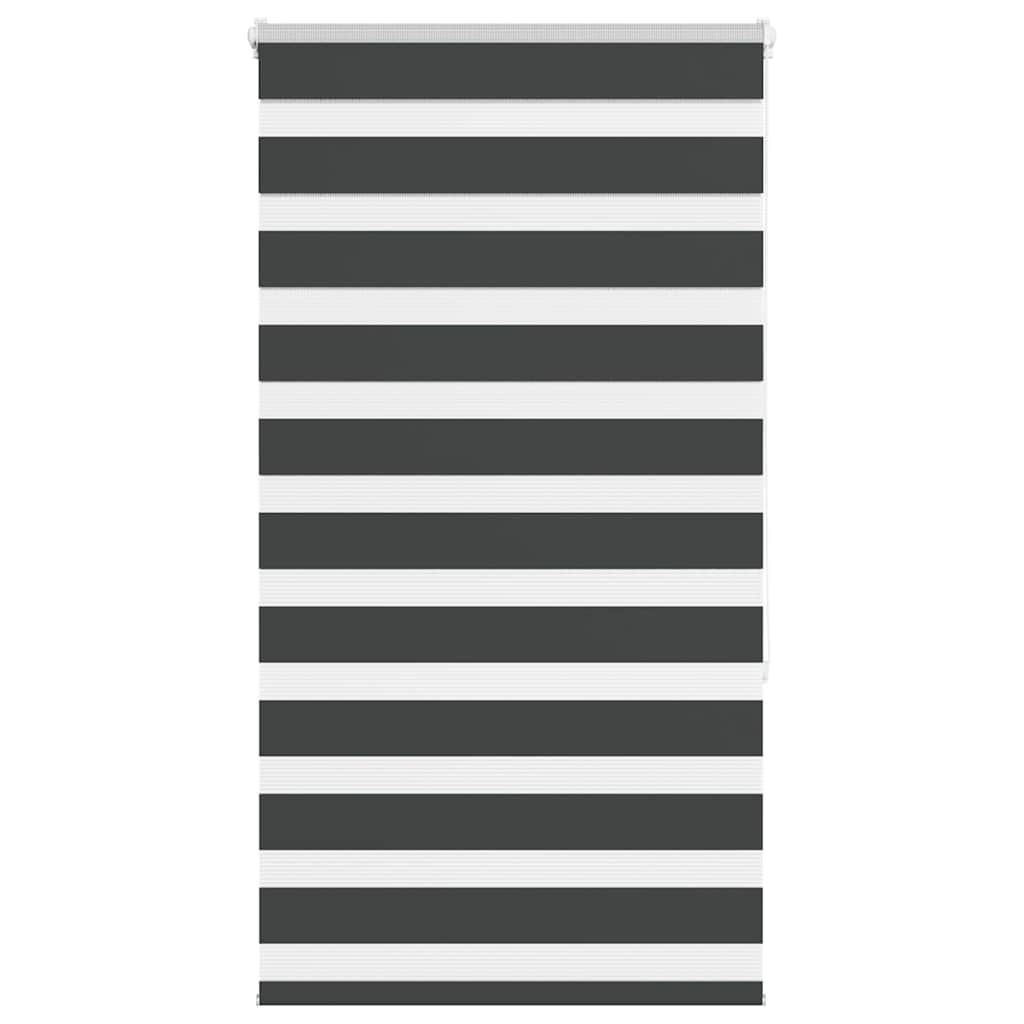 DOPPELROLLO 70/150 cm Stoffbreite 65,9 cm aus Polyester Schwarz - Schwarz, Textil (70/150cm) - vidaXL