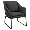 LOUNGESESSEL JOSIE Stoffbezug Anthrazit - Anthrazit/Schwarz, Textil (68/82/64cm) - SVITA
