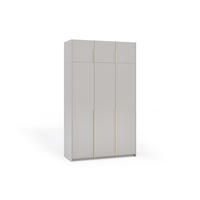 DREHTÜRENSCHRANK AMARA 148/250/58cm 3-türig Kaschmir - Kaschmir/Goldfarben, Holzwerkstoff (148/250/58cm) - MASSENO