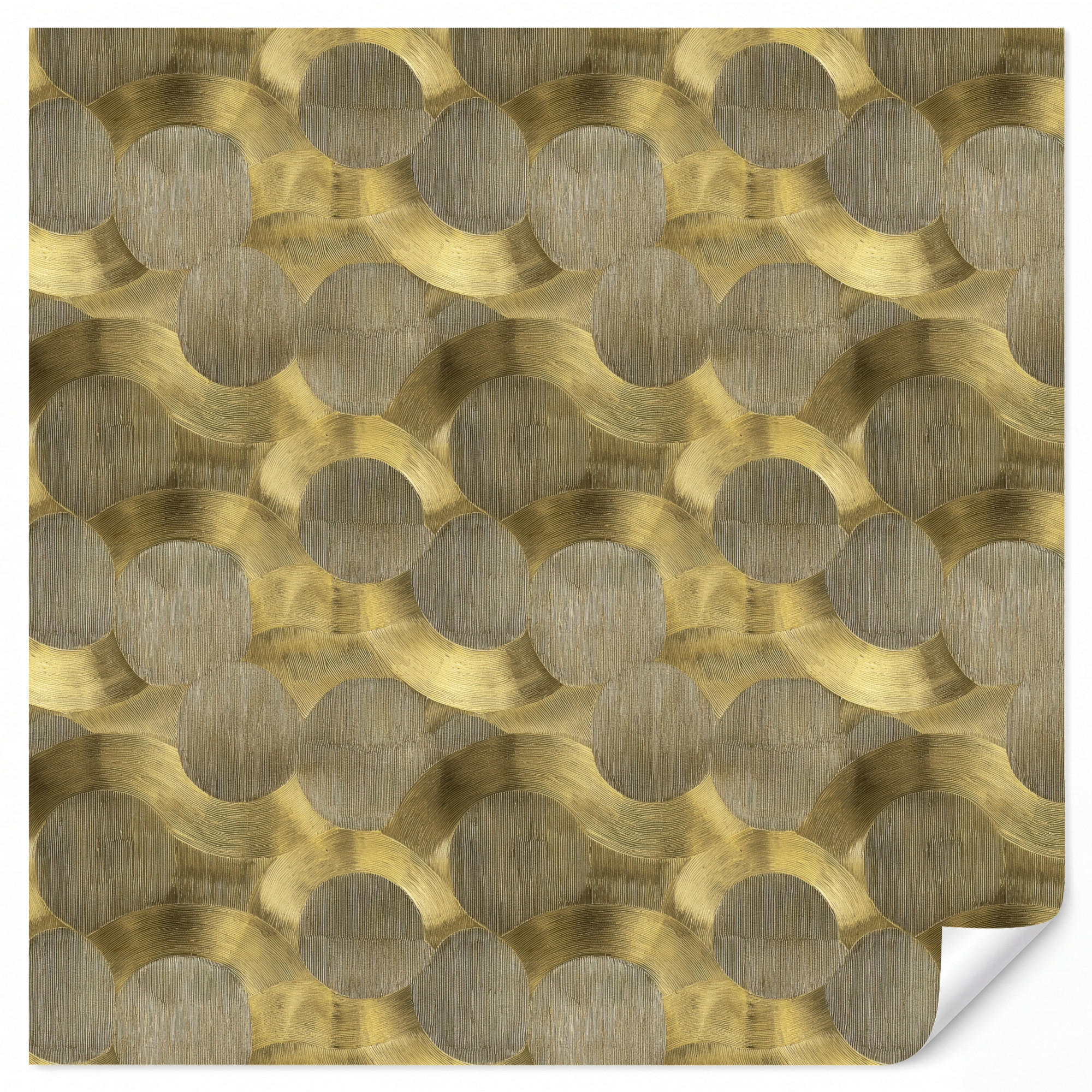 OnlyWow Tapete Gold 240x220 cm