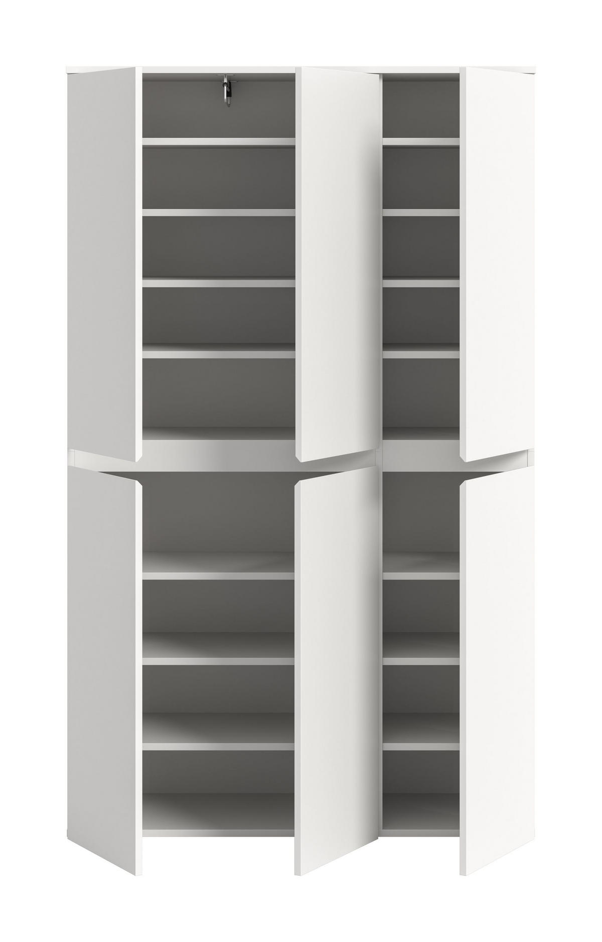 UNIVERSALSCHRANK SCARPA (B/H/T: ca. 105/175/37 cm) in weiß/weiß - Weiß, Holzwerkstoff (105/175/37cm)