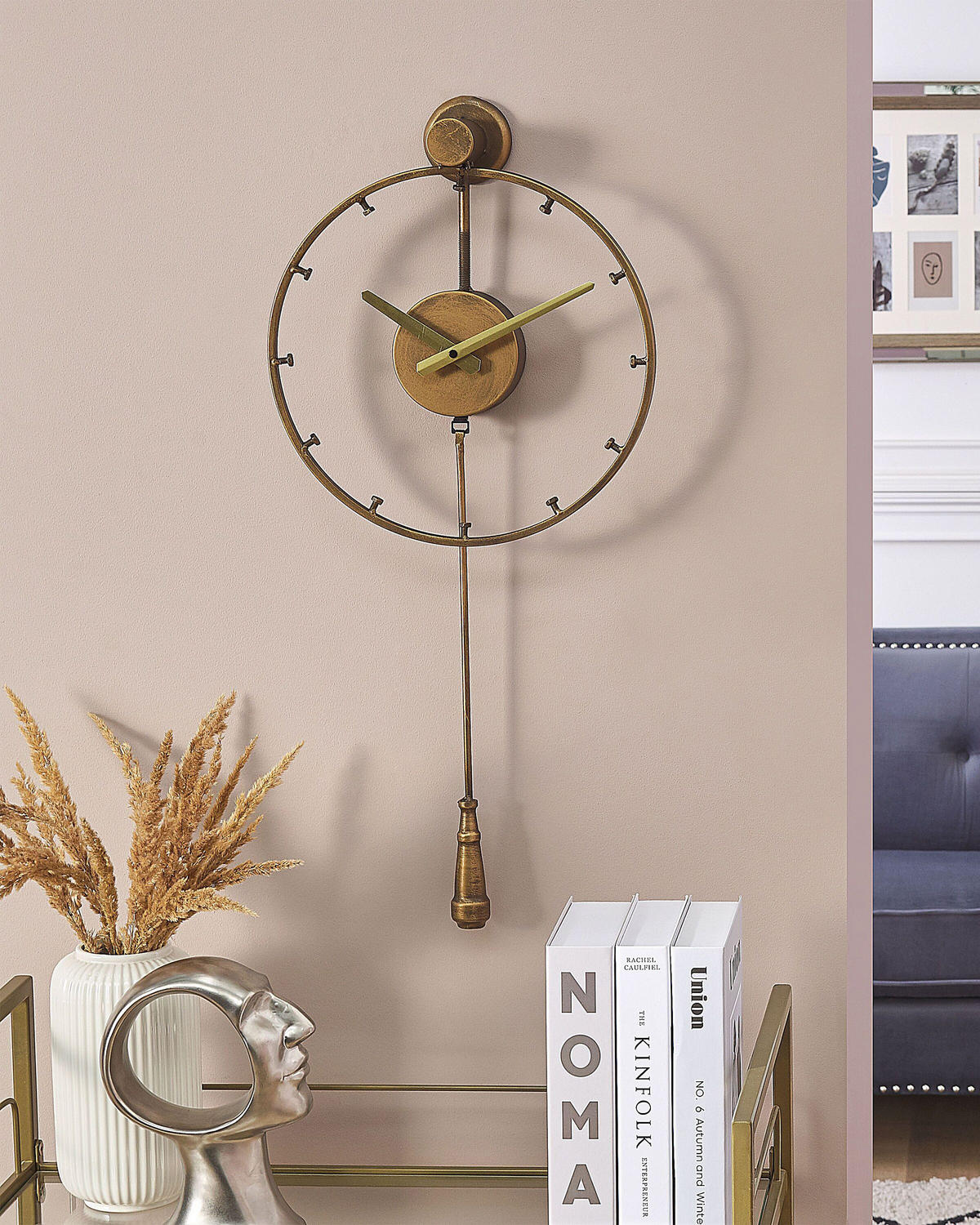 WANDUHR Metall gold Emmen - Goldfarben, Metall (31/70/8cm) - Beliani