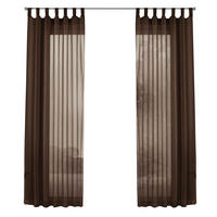 SCHLAUFENGARDINEN Voile 2er Set 225x140 cm Braun - Braun, Textil (140/225cm) - Gardinenbox.eu