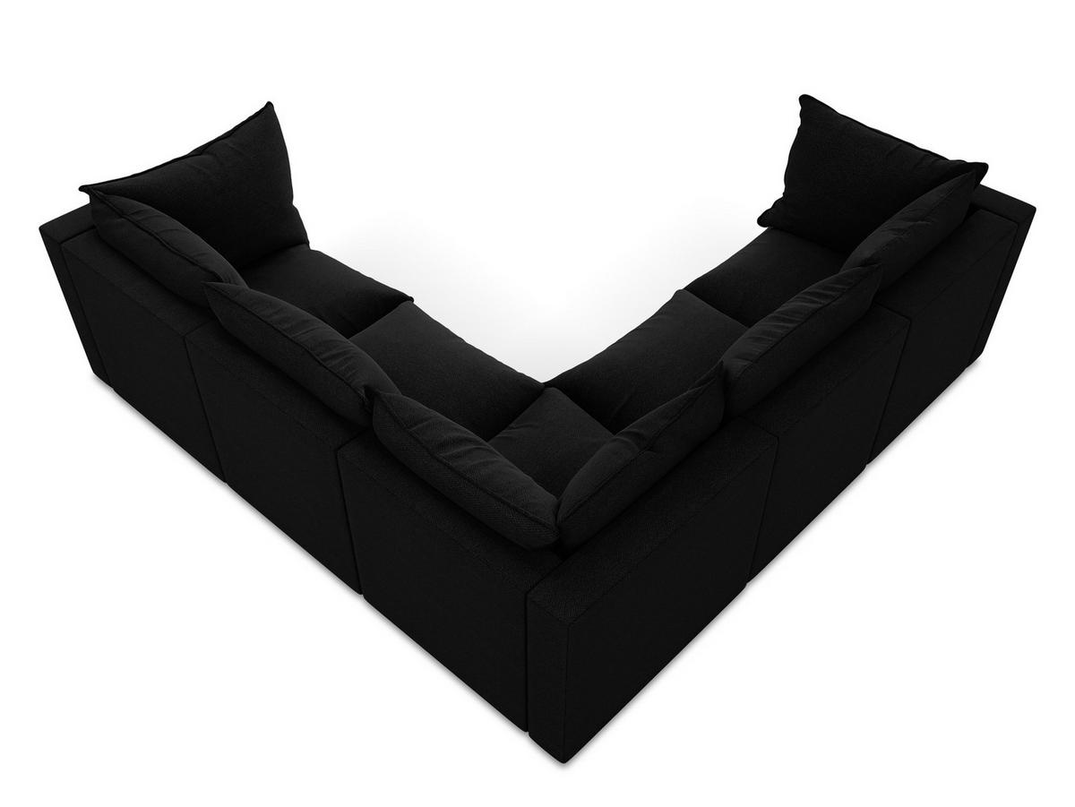 2-SITZER SOFA Strukturstoff Schwarz - Schwarz, Holzwerkstoff/Kunststoff (180/77/90cm) - Makamii