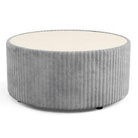 TISCH Hellgrau MIJA Gepolstert Tilia 89x89x42 cm Aus Holzwerkstoff - Grau, Holzwerkstoff (89/89/42cm) - Sepro Meble