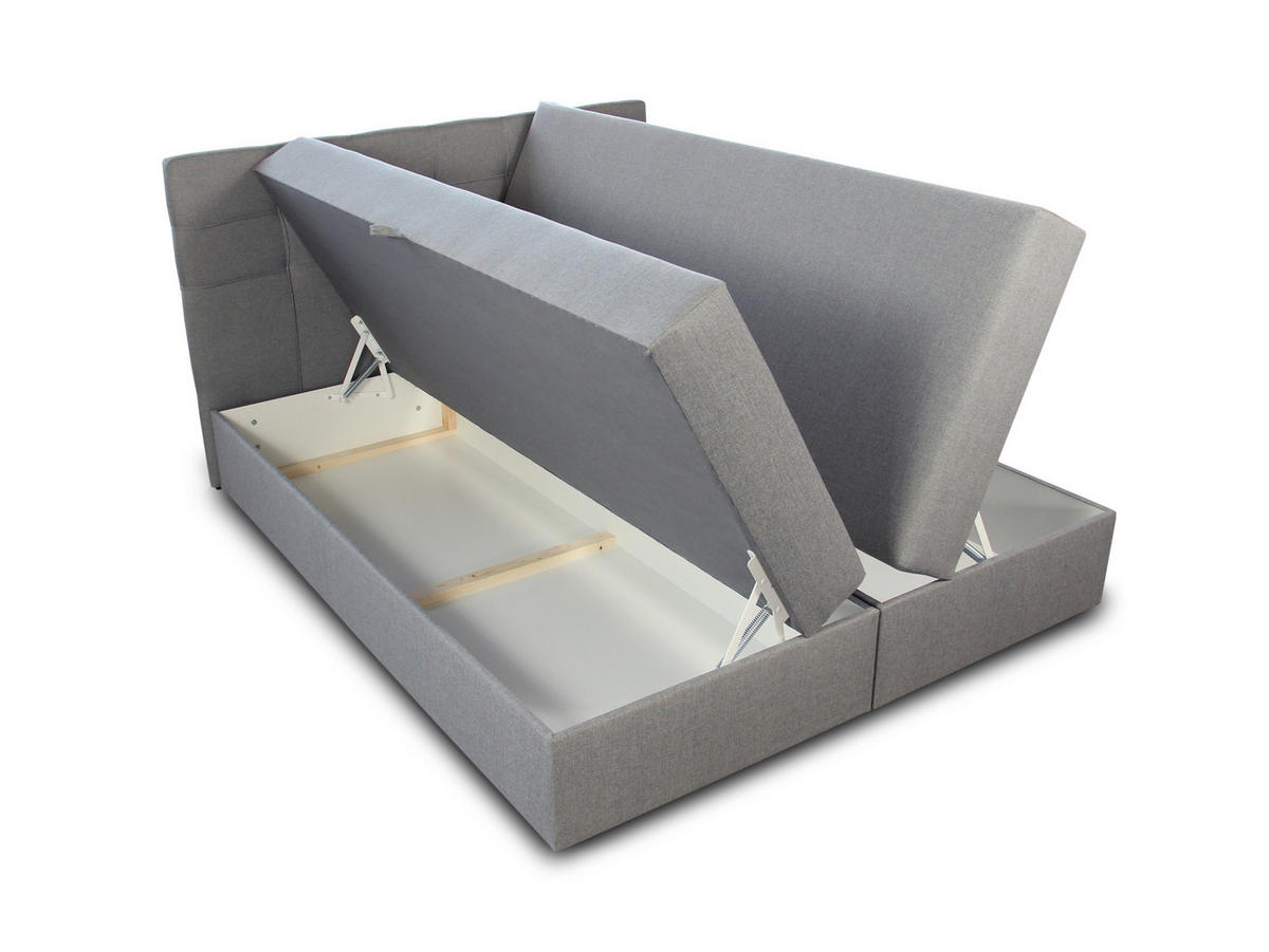 BOXBETT Best - 160x200 - pink (Inari 52, Webstoff) - Pink/Schwarz, Holz/Holzwerkstoff (160/200cm) - Sofnet