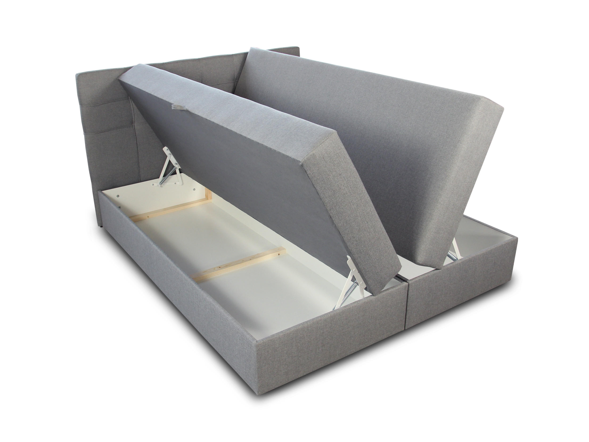 Thumbnail - Sofnet Boxbett, Grau, Textil, H3, Rechteckig, 160x200 cm, Schlafzimmer, Betten, Boxspringbetten