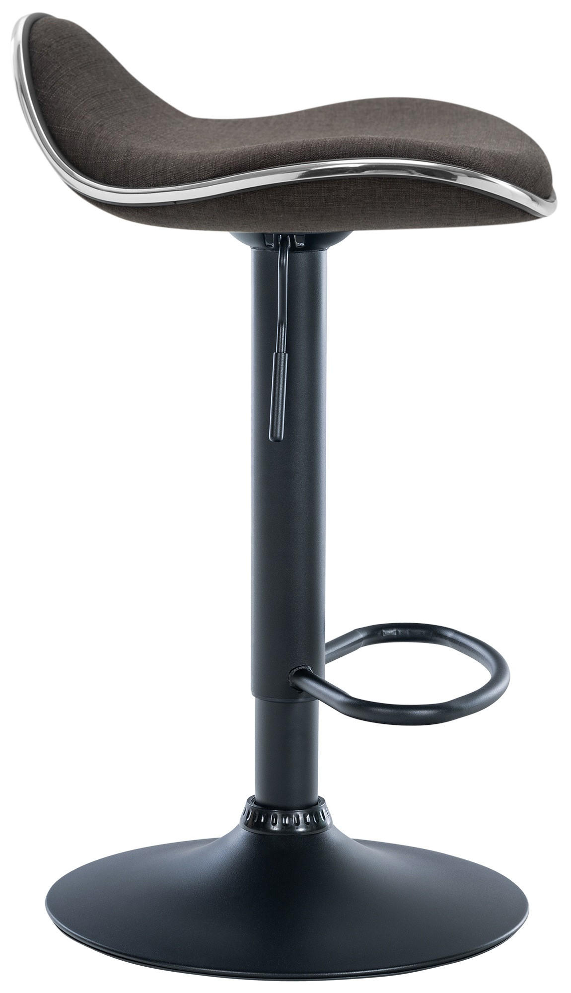 BARHOCKER Stoff dunkelgrau - Dunkelgrau/Schwarz, Textil/Metall (45/71/45cm) - CLP