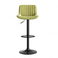 BARHOCKER höhenverstellbar 87-109 cm Samt Grün 4er-Set - Grün, Metall (46/87/47cm) - Meubliv