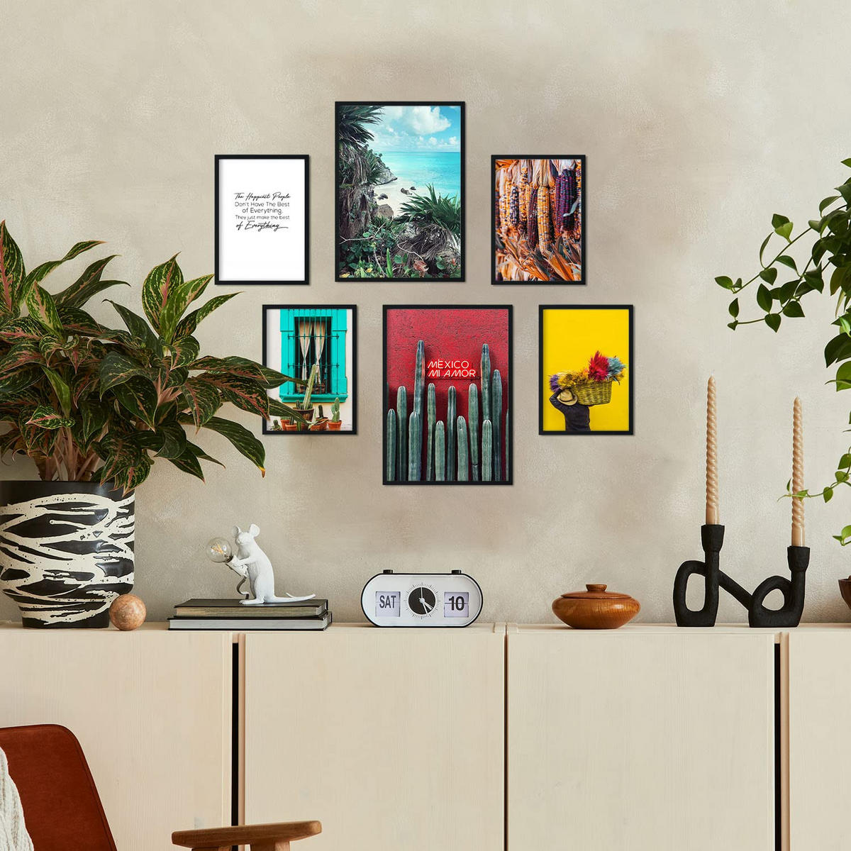 POSTER Set Mit 6 Leben In Voller Farbe A3 & A4 Rahmenlos - Klar, Papier (29/3cm) - Nacnic