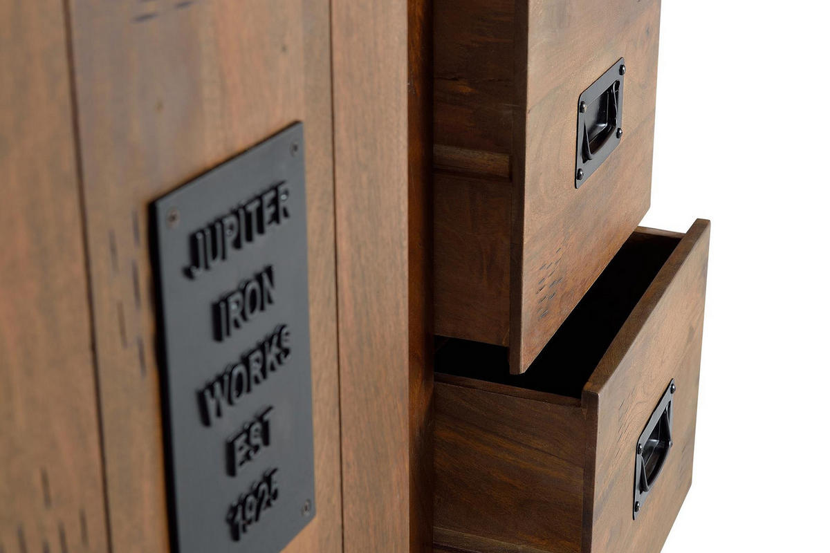 SIDEBOARD aus Mangoholz und Metall - Braun, Holz (45/170/140cm) - Giner y Colomer