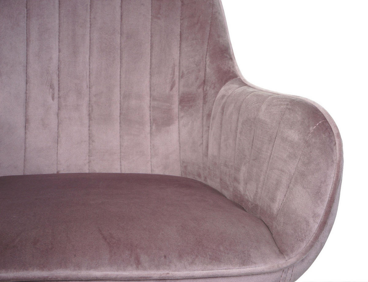 BÜROSTUHL MIT ARMLEHNE Altrosa - Altrosa, Textil (58/87/58cm) - MCW