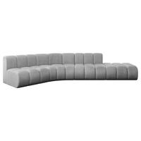 ECKSOFA modulares Sofa Brilo-L1 - 380x174x70 cm Grau - Hellgrau, Holzwerkstoff/Textil (380/174cm) - ALTDECOR
