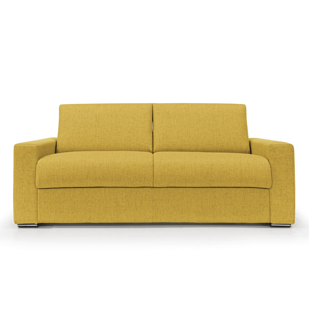 SCHLAFSOFA Nixon - Gelb, Textil (220/93/96cm) - Divani.store