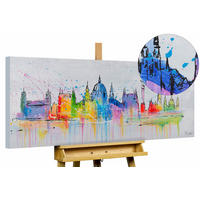 ACRYLBILD HANDGEMALT 120/60 cm - Multicolor/Grau, Holz/Textil (1.7/60cm) - KUNSTLOFT