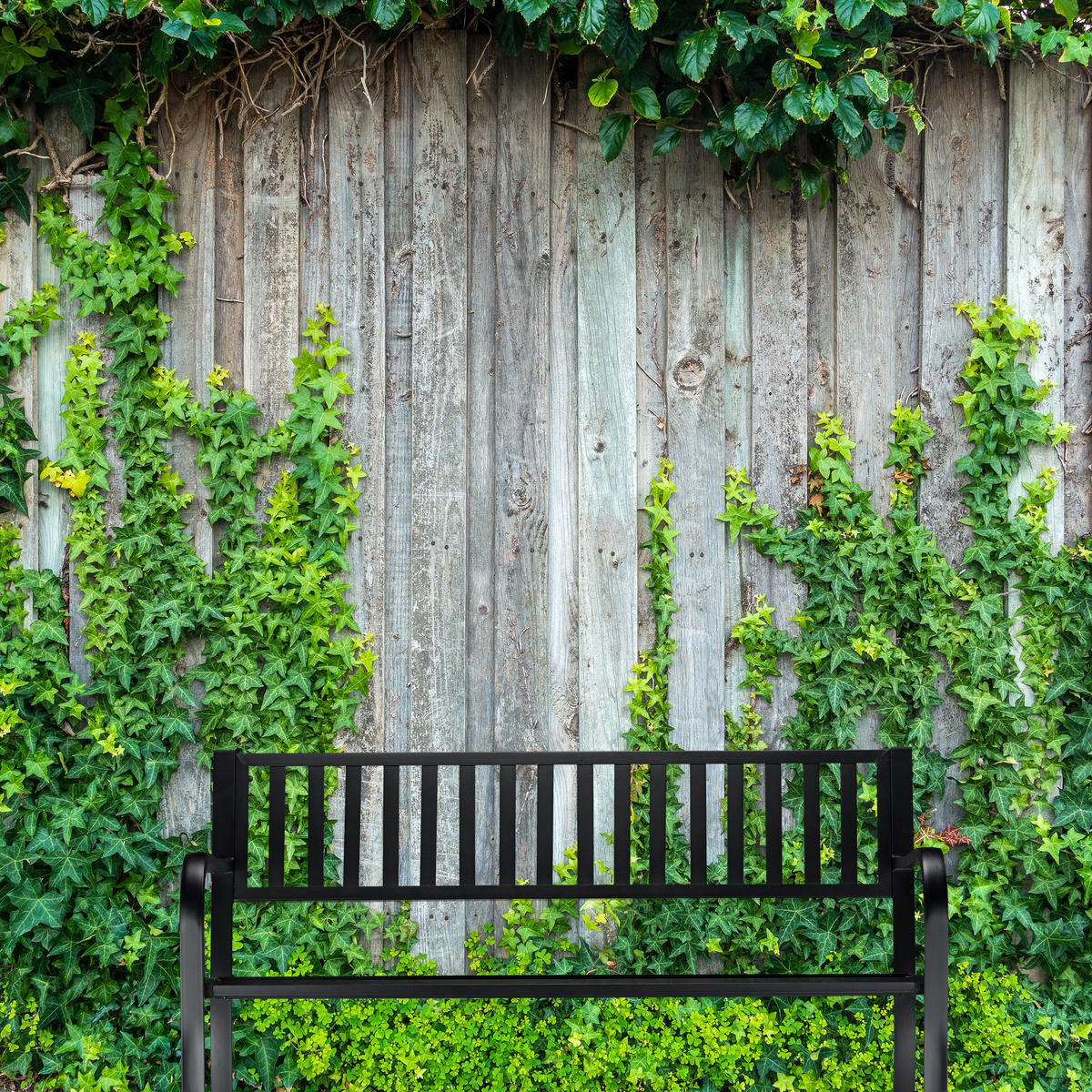 GARTENBANK - Schwarz, Metall (127.5/82/59.5cm) - Relaxdays