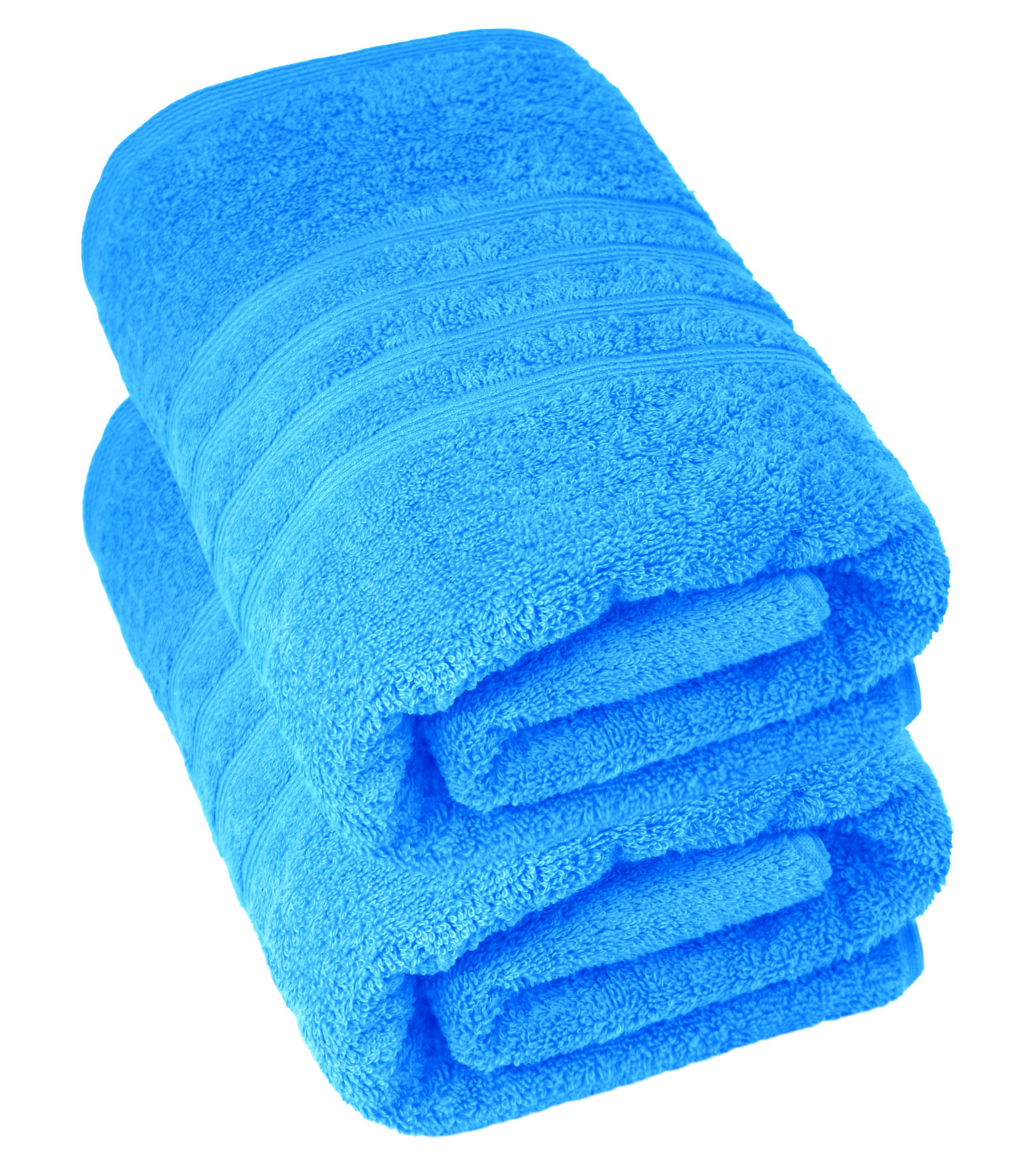 DUSCHTUCH London Capri Blau 2er Set 70x140 - Pastellblau, Textil (70/140cm) - Lashuma