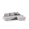 ECKSOFA Vogar In Aston - Silberfarben, Holzwerkstoff/Textil (265/185cm) - Fun Möbel