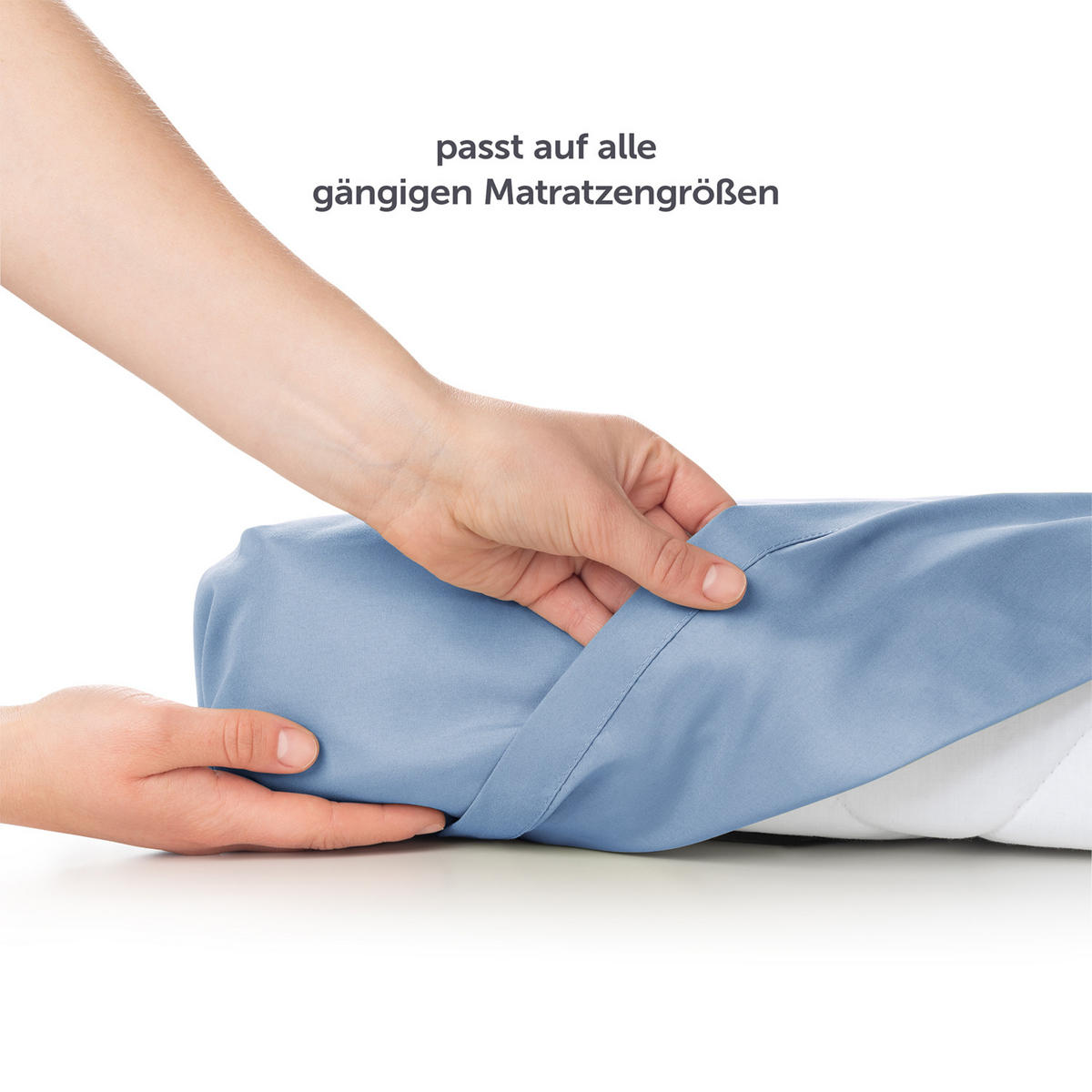BETTTUCH ohne Gummi 180/275 cm, in Hellblau - Hellblau, Textil (275/180cm) - Blumtal
