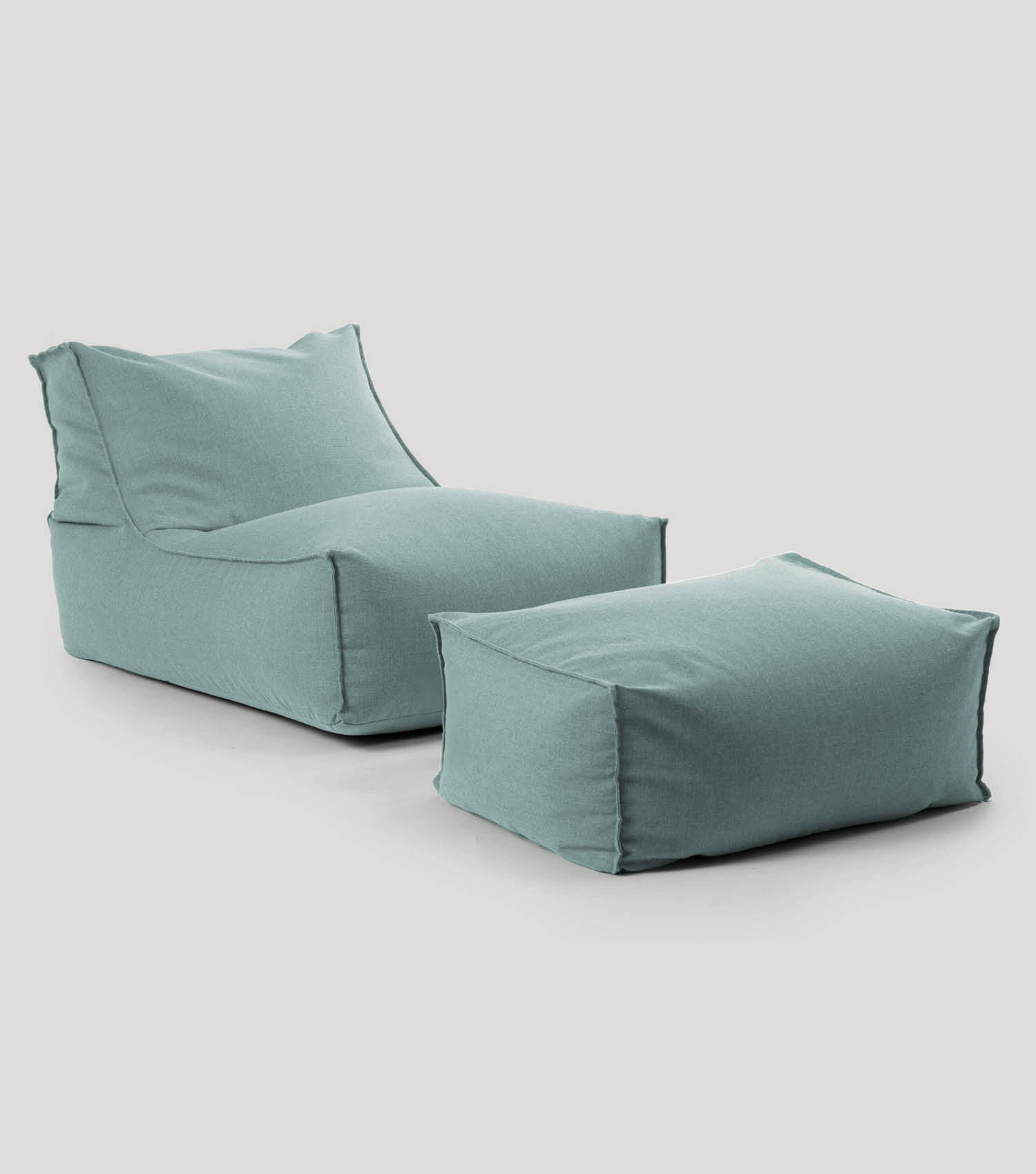SITZSACK und Hocker Der Sundowner - Blau, Textil (65/65/100cm) - Mokebo