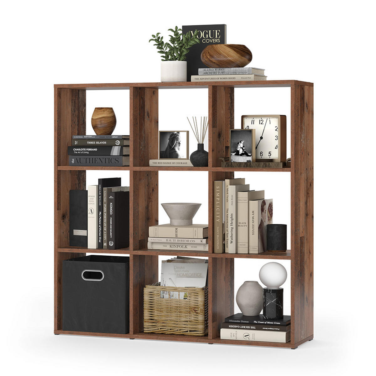 RAUMTEILER Nove Antikholz 104 x 108 cm - Alteiche, Holzwerkstoff (104/108/29cm) - Vicco