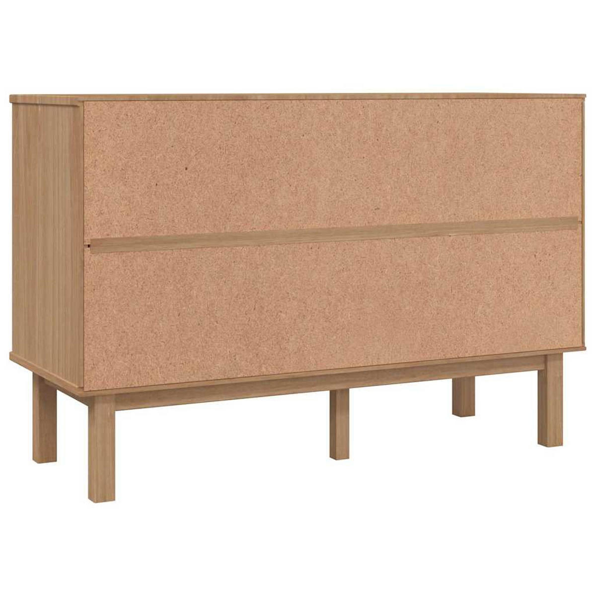 SCHUBLADENSCHRANK 111/43/73,5 Cm Massivholz Kiefer - Braun, Holz (43/73.5/111cm) - vidaXL