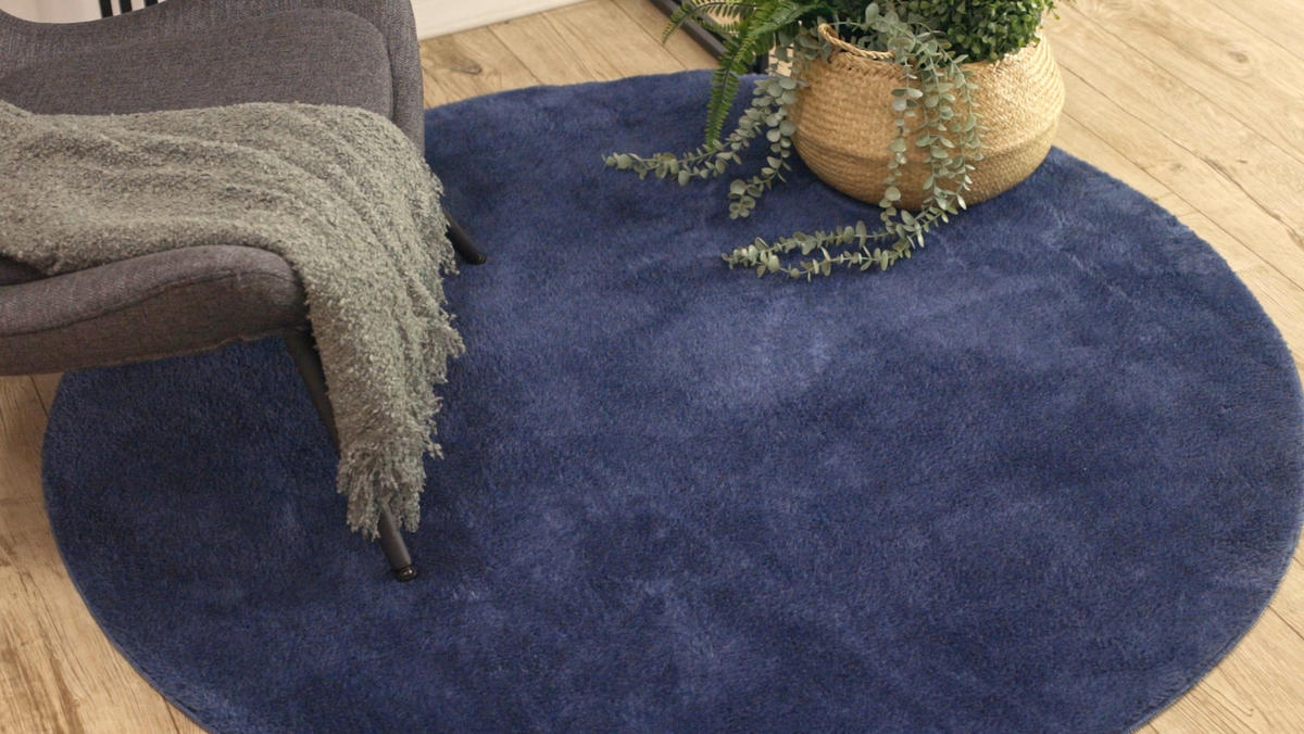 TEPPICH Lindo 200 cm - Blau, Textil (200/200cm) - rugsX
